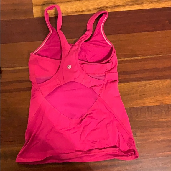 Hot Pink Lululemon Work Out Top - Picture 2 of 4